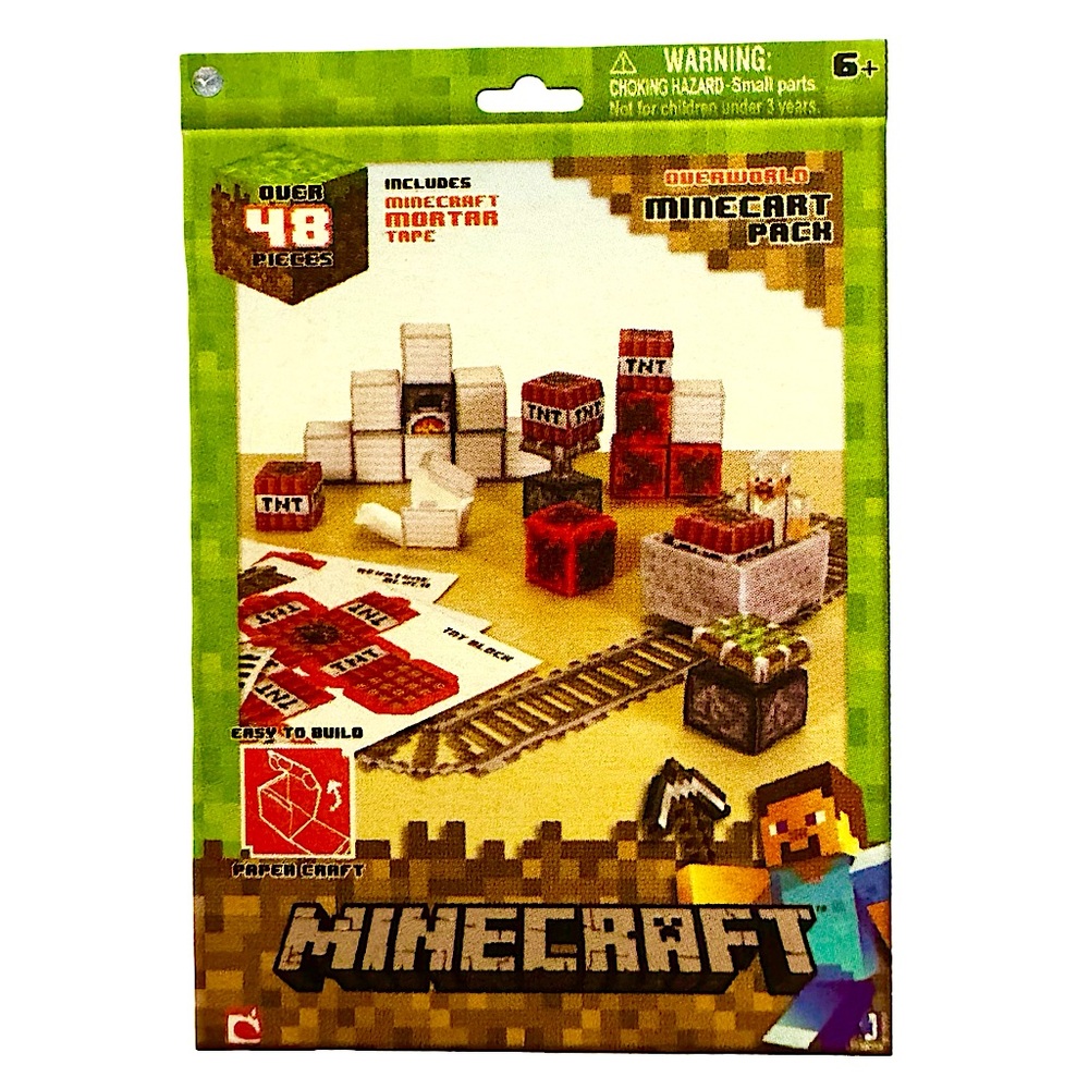 MINECRAFT Papercraft, Overworld Minecart Pack